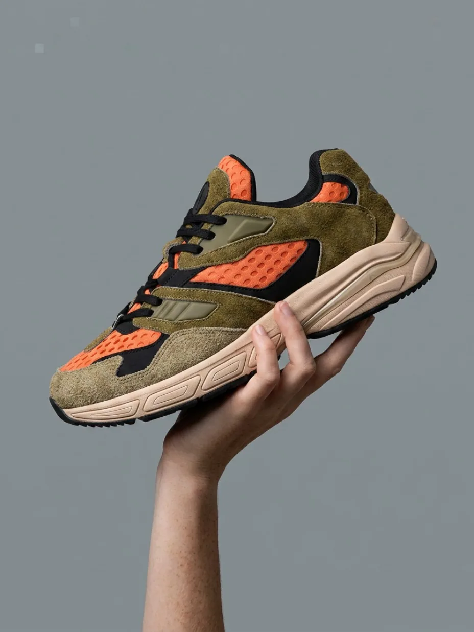 Shoe held close to the camera