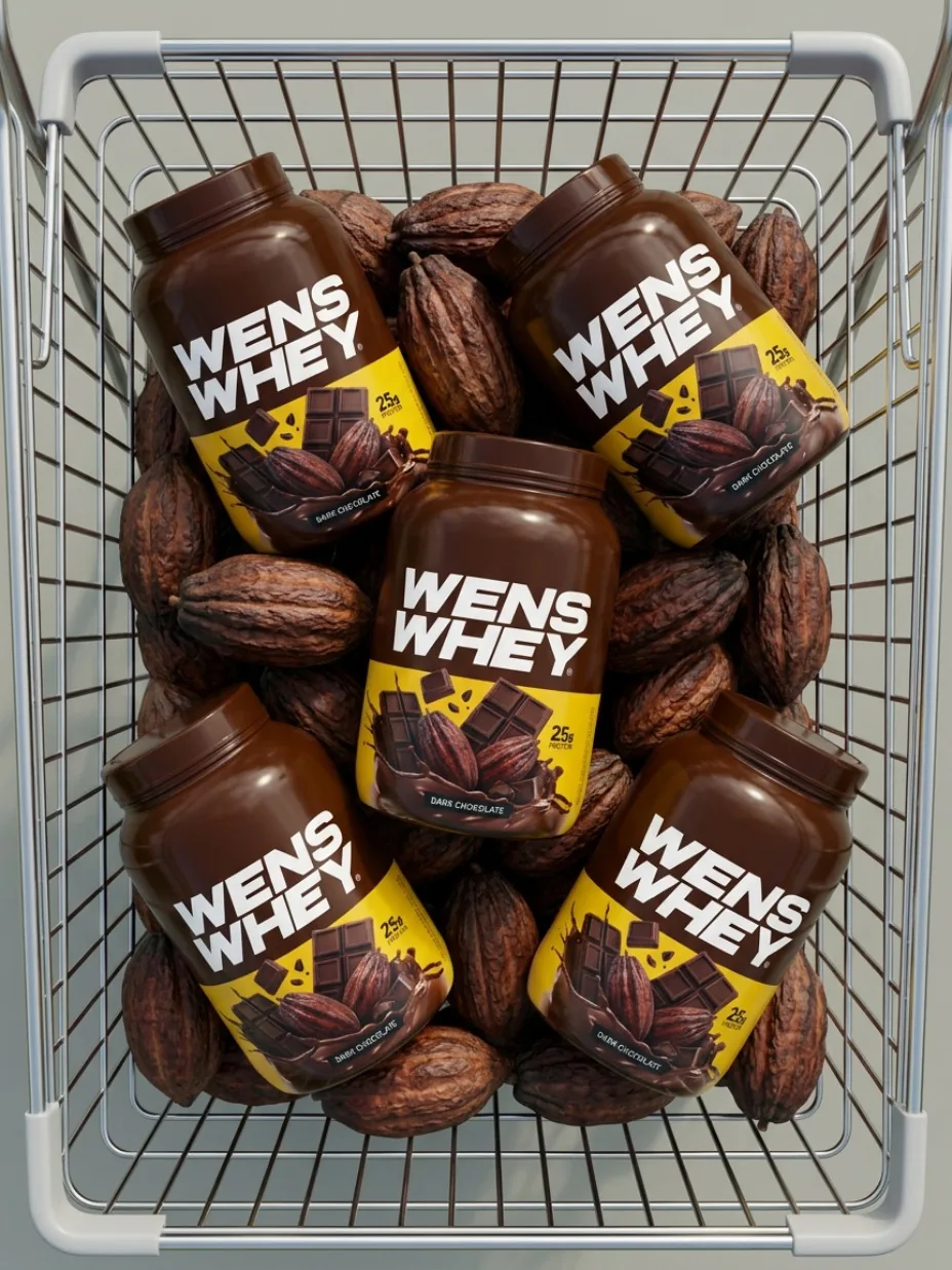 Supplement packs inside a shopping cart