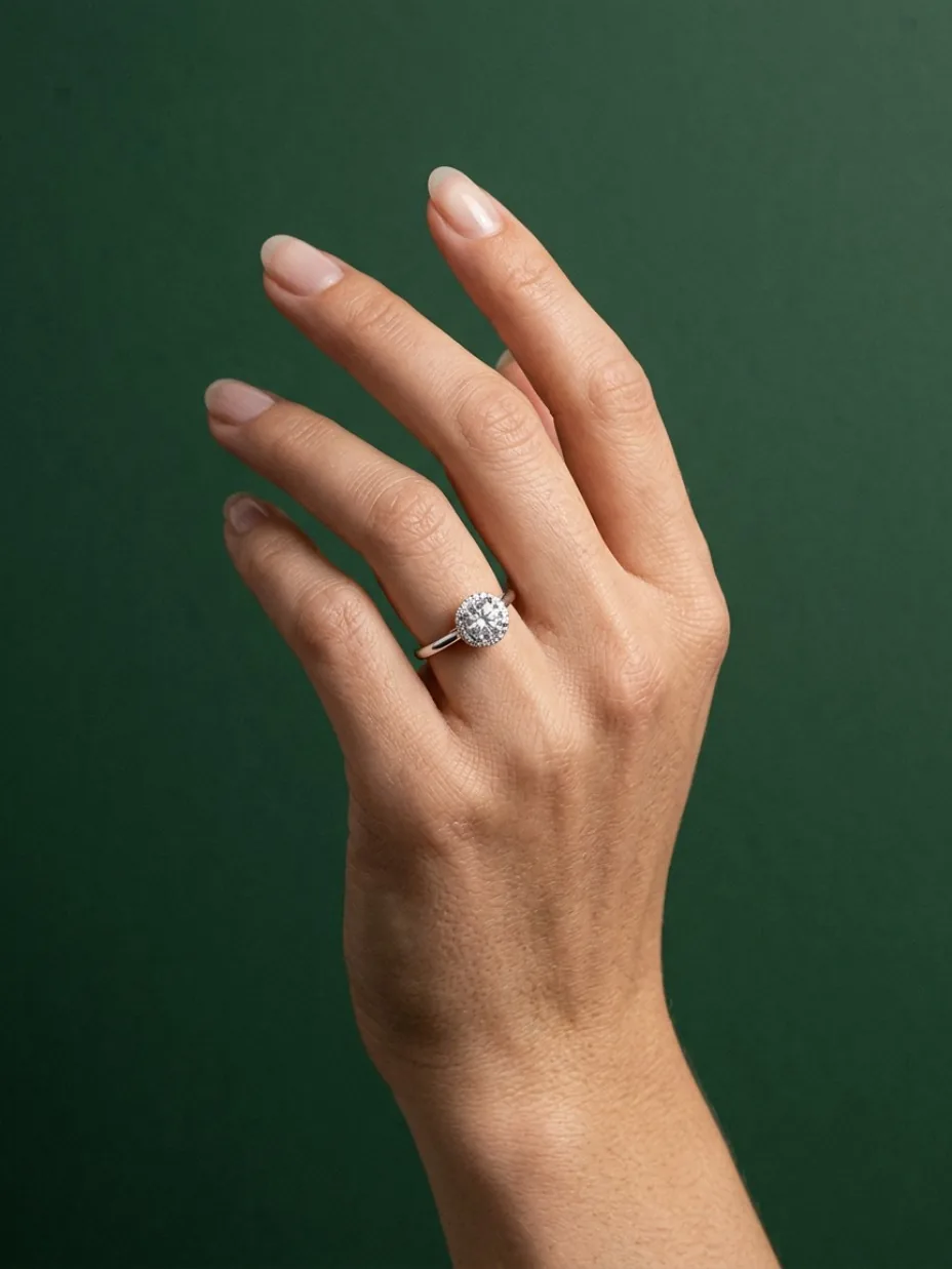 Jewelry displayed on a hand