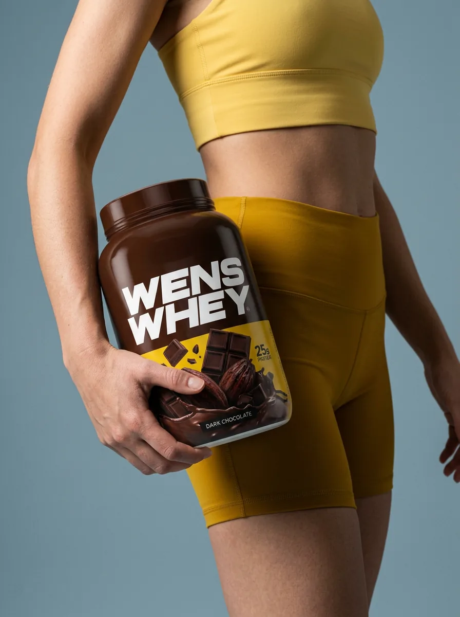 Supplement packaging held against the body