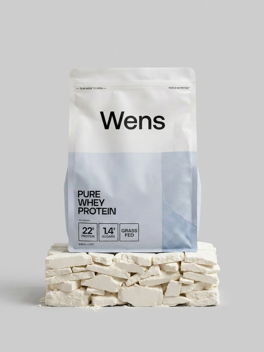 Supplement pouch on a sculptural pedestal