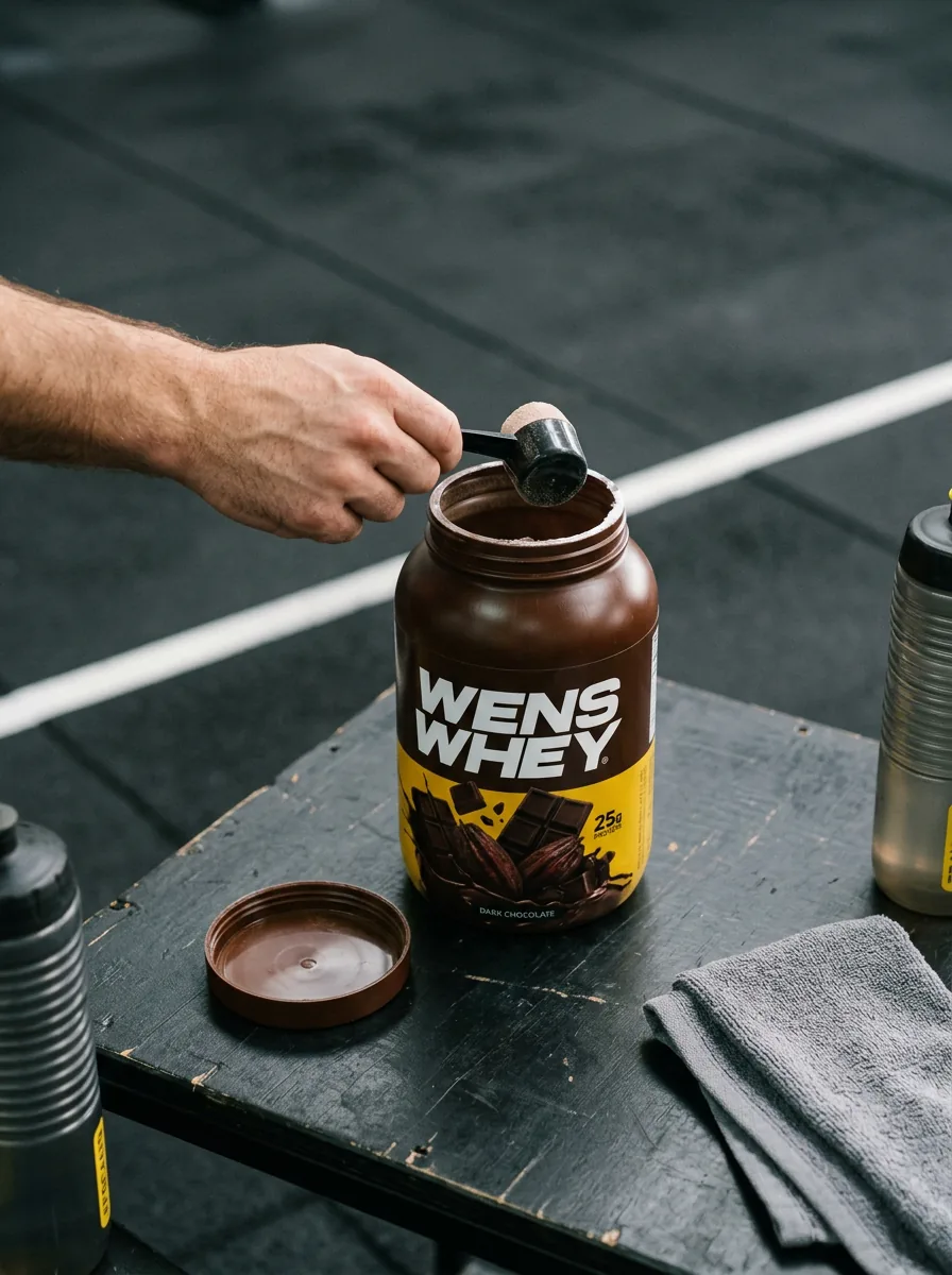 Supplement packaging on a table during preparation